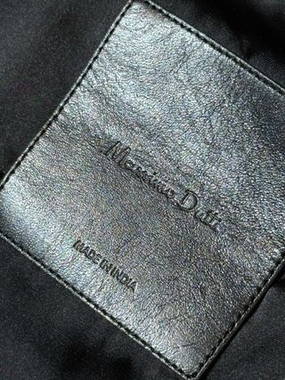 Chaqueta de cuero con efecto vintage Massimo Dutti