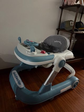 Cuna moisés mimbre y textiles