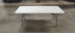 Mesa plegable blanca 180x74x74