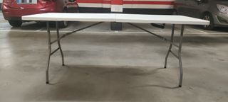 Mesa plegable blanca 180x74x74