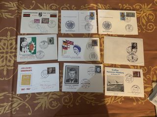 Lotto 30 buste e cartoline commemorative Germania