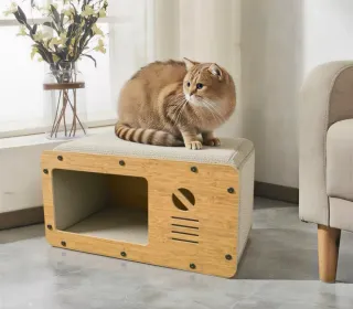 SIN ABRIR Casa rascador para gatos