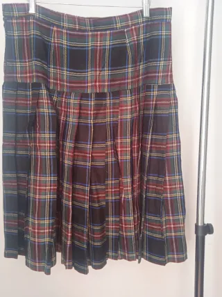 Falda tableada cuadros escoceses