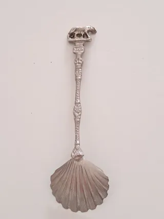 Cucchiaino vintage Lupa SPQR Roma conchiglia