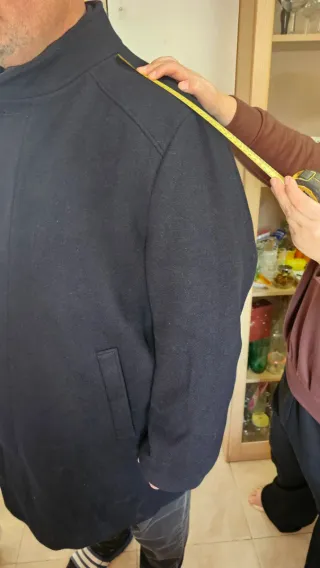 Abrigo hombre ,largo, con chaleco incorporado.