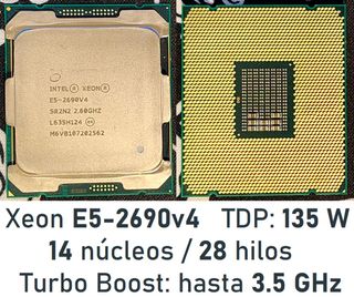 Intel Xeon E5-2690 v4 CPU 14 n/28h hasta 3.5GHz