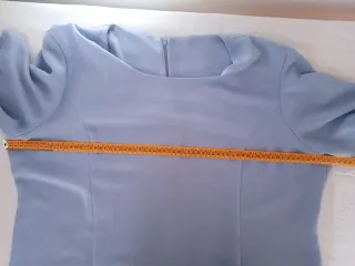 Blusa celeste manga corta mujer