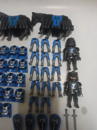 Playmobil Lote Medieval hacha plata azul castillo