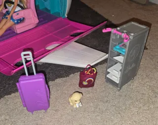 Avión Barbie con 2 Muñecas