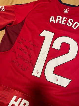 Camiseta Osasuna Oficial Firmada Areso Talla L