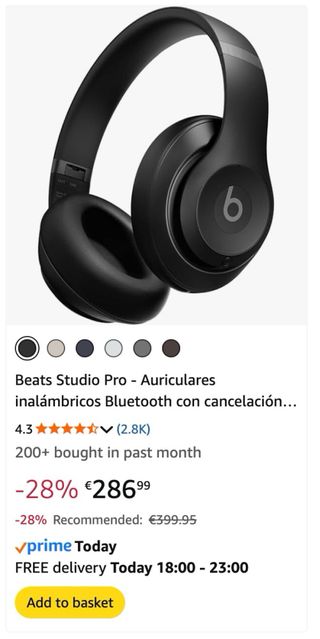 Beats Studio Pro Negros