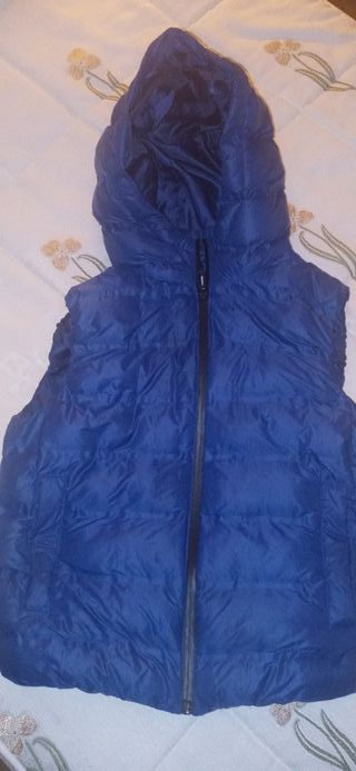 Chaleco niño azul con capucha