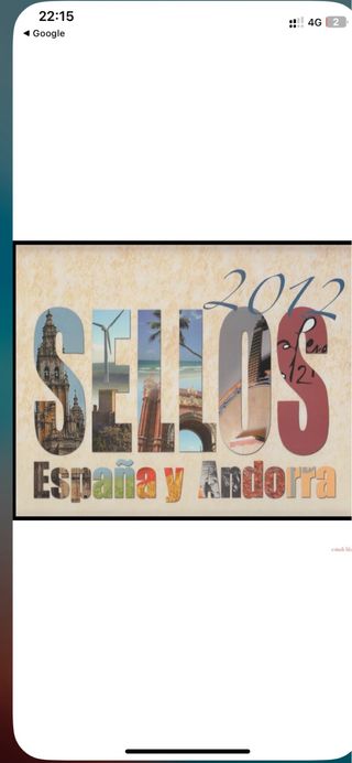Álbum Sellos España y Andorra 2012 Completo