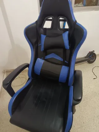 Silla Gamer Negra y Azul
