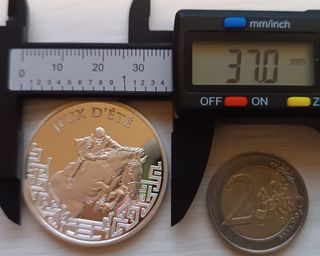 Moneda Plata 1.5 Eur Francia 2007 JJOO Equitación