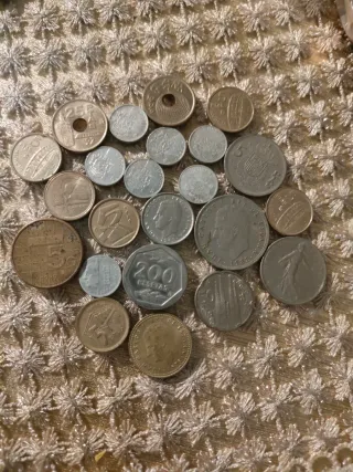 Lote de monedas antiguas pesetas