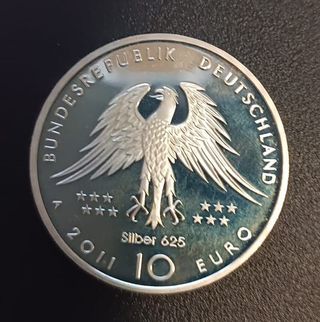 Moneda 10€ Plata Alemania 150 Aniversario