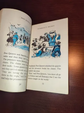 Don Quijote en Inglés, 1973. Japón, ilustr. color