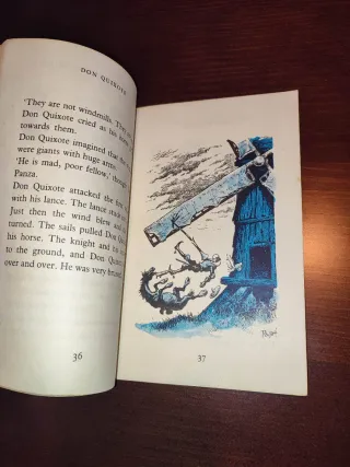 Don Quijote en Inglés, 1973. Japón, ilustr. color