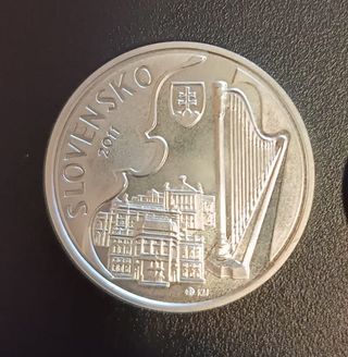 Moneda 10 Euros Plata Eslovaquia 2011 Jan Cikker