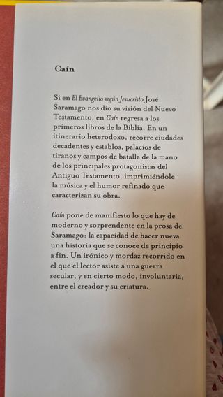 Libro Caín de José Saramago