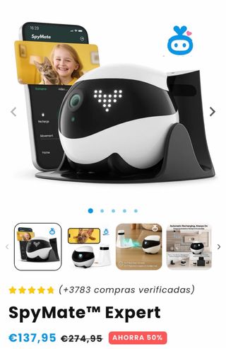 SpyMate EBO SE Cámara Vigilancia Robot