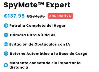 SpyMate EBO SE Cámara Vigilancia Robot