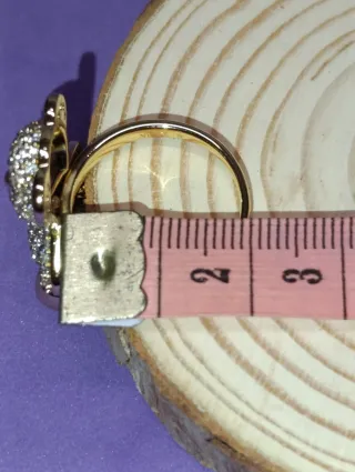 Anillo Oro Laminado Osito circonitas talla 9