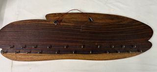 Targa da muro in legno intarsiato con elefanti