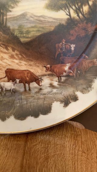 Platos decorativos pintados J.C. Van Hunnik