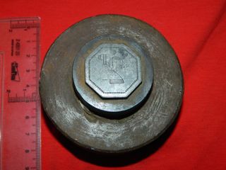 Cuño acero antiguo fichas o monedas necesidad 2 P