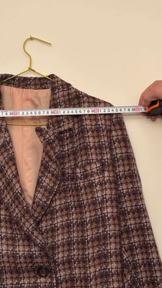 Chaqueta americana cuadros marrón
