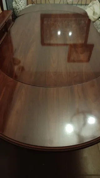 Mesa comedor extensible con cristal i/c *REBAJADA*