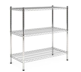 Estantería metálica plateada