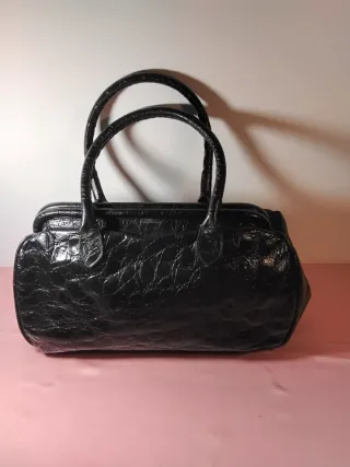 Bauletto vintage stampa coccodrillo multicolor