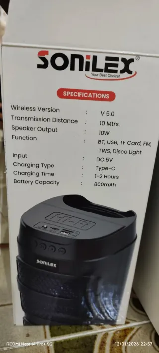 Altavoz Bluetooth Sonilex 10W LED