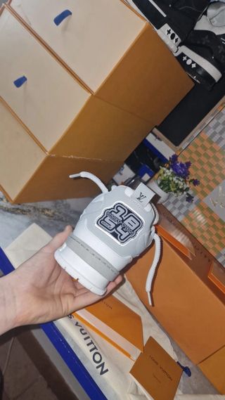 Scarpe Louis Vuitton Grigio Bianco