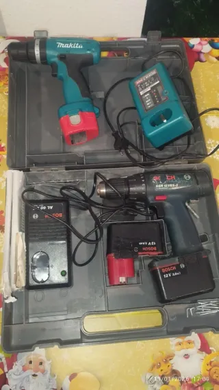 Taladro Makita y Bosch con cargadores (ROTOS)
