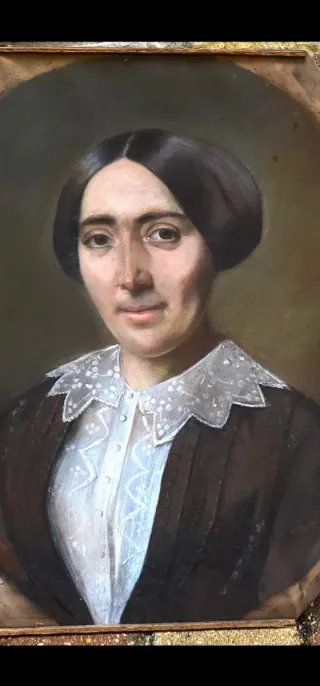 Pareja de Retratos Antiguos principios XIX