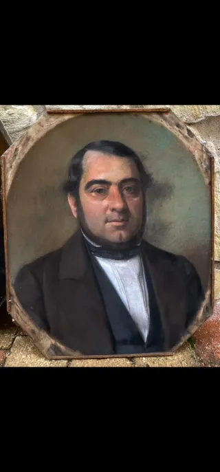 Pareja de Retratos Antiguos principios XIX