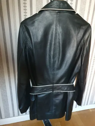 Chaqueta Cuero Mujer Negra Talla XL