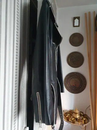 Chaqueta Cuero Mujer Negra Talla XL