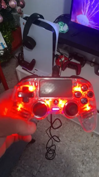 Mando transparente con luces LED