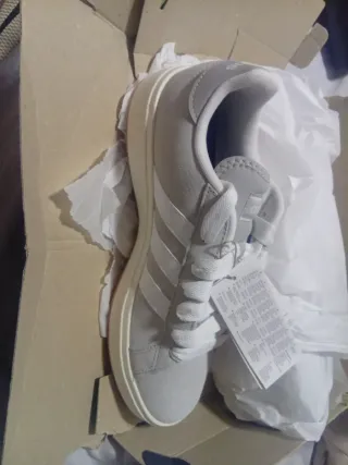 Zapatillas Adidas Gris y Blanco