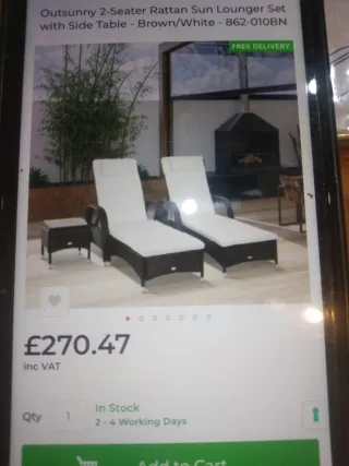 Tumbonas ratán exterior con mesa