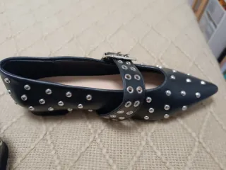 Zapatos Melody Shoes Negros Tachuelas