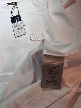 Camiseta Dior Blanca XL con CD bordado