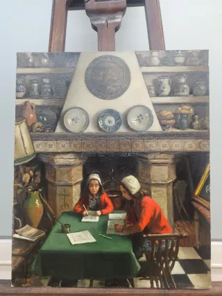 Precioso Oleo sobre lienzo firmado