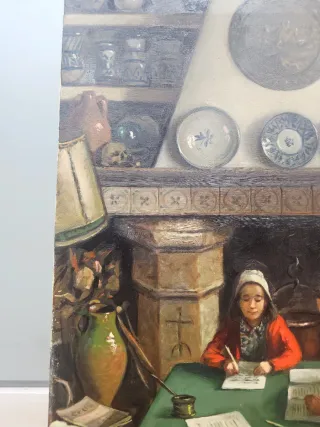 Precioso Oleo sobre lienzo firmado