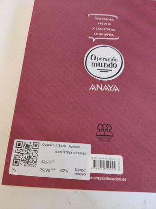 Química 2ºBach - Operacion Mundo - 9788414329955